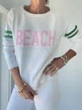 Load image into Gallery viewer, Chunky Campus Varsity BEACH Sweater - The Posh Loft
