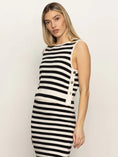 Load image into Gallery viewer, City Summer Tank Black/Macrame Stripe - The Posh Loft
