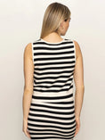 Load image into Gallery viewer, City Summer Tank Black/Macrame Stripe - The Posh Loft
