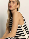 Load image into Gallery viewer, City Summer Tank Black/Macrame Stripe - The Posh Loft
