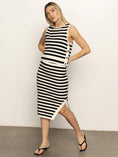 Load image into Gallery viewer, City Summer Tank Black/Macrame Stripe - The Posh Loft
