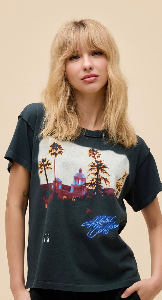 Eagle Hotel California Reverse GF Tee - The Posh Loft