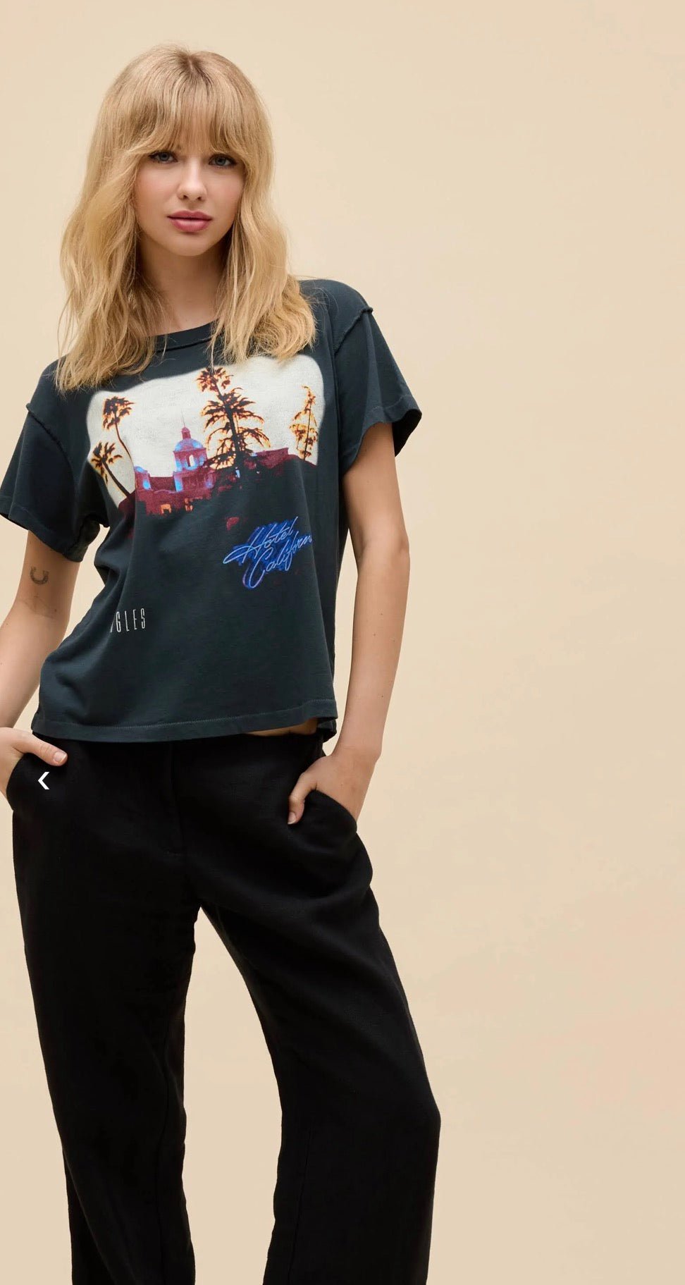 Eagle Hotel California Reverse GF Tee - The Posh Loft