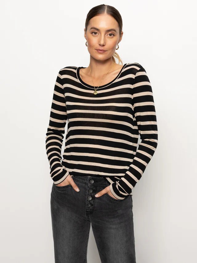 Femme Crew Stripe Tee - The Posh Loft