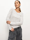 Load image into Gallery viewer, Femme Crew Stripe Tee - The Posh Loft
