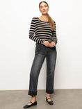 Load image into Gallery viewer, Femme Crew Stripe Tee - The Posh Loft
