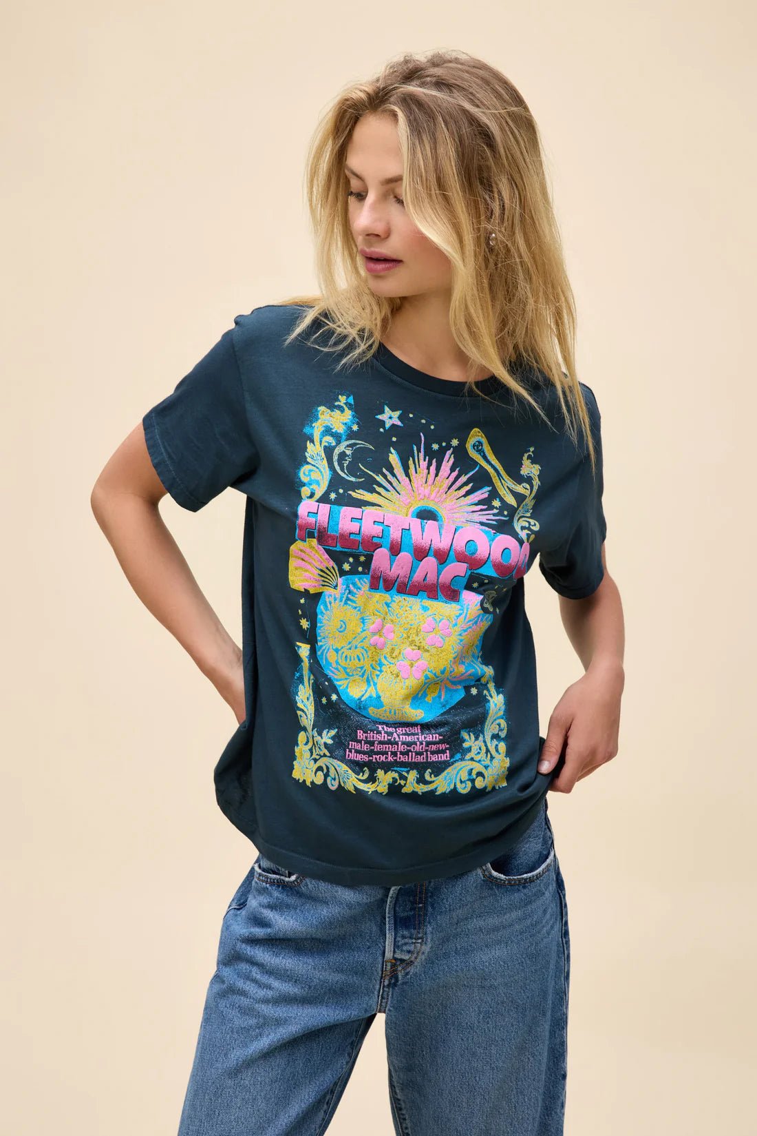 Fleetwood Mac Celestial Bouquet Boyfriend Tee - The Posh Loft