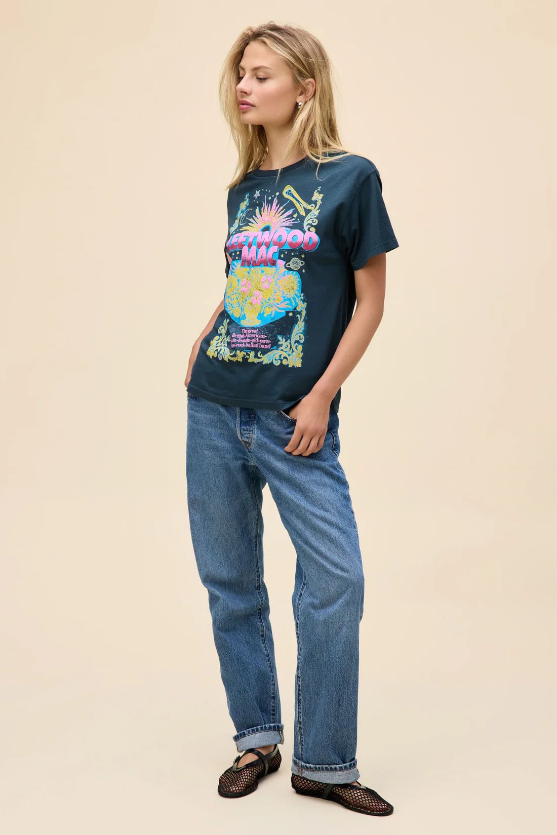 Fleetwood Mac Celestial Bouquet Boyfriend Tee - The Posh Loft