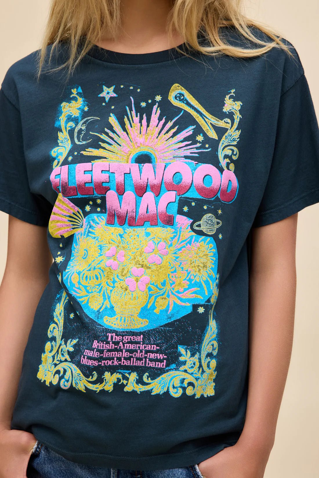 Fleetwood Mac Celestial Bouquet Boyfriend Tee - The Posh Loft