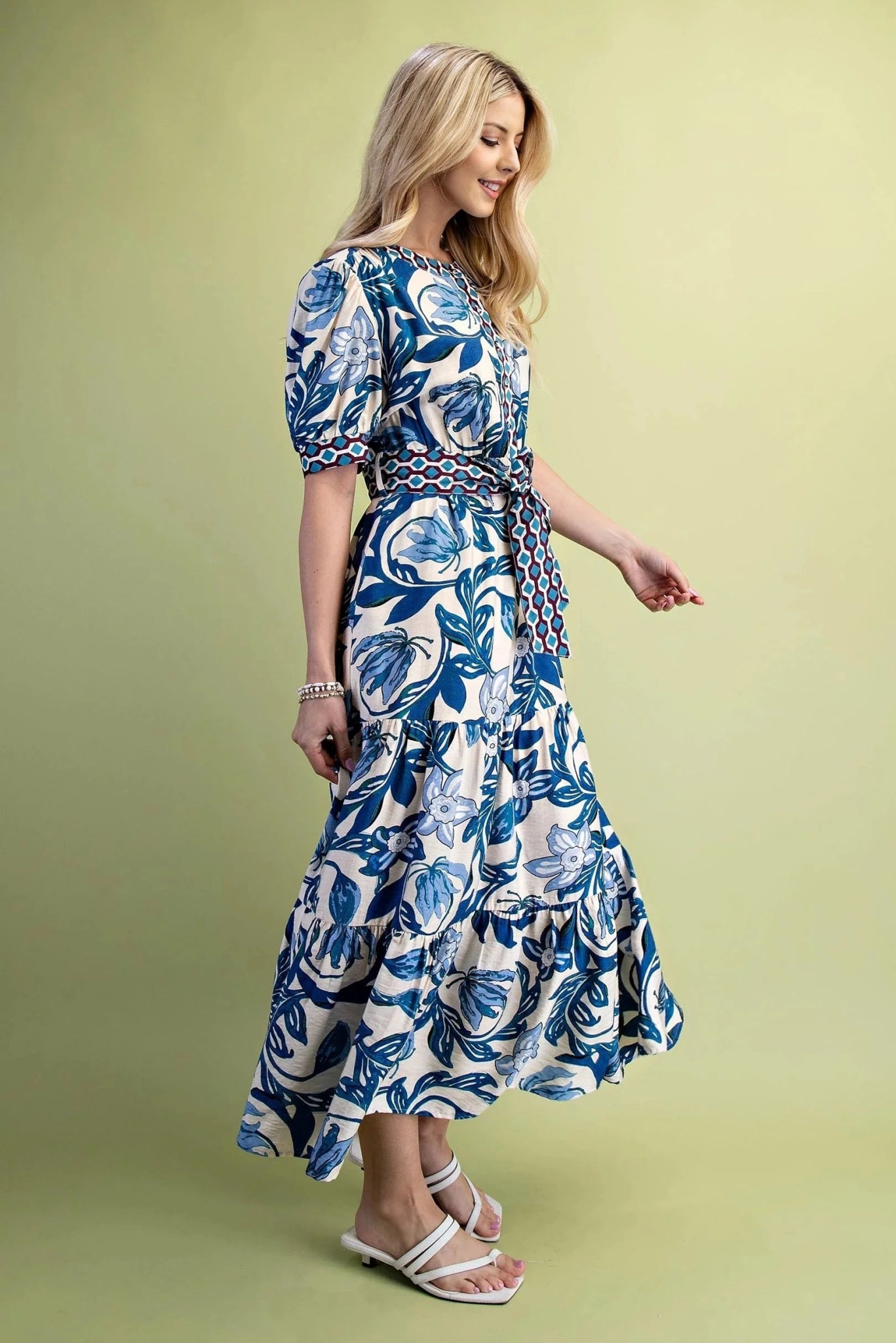 loft dresses Blue and White Maxi Dress Large