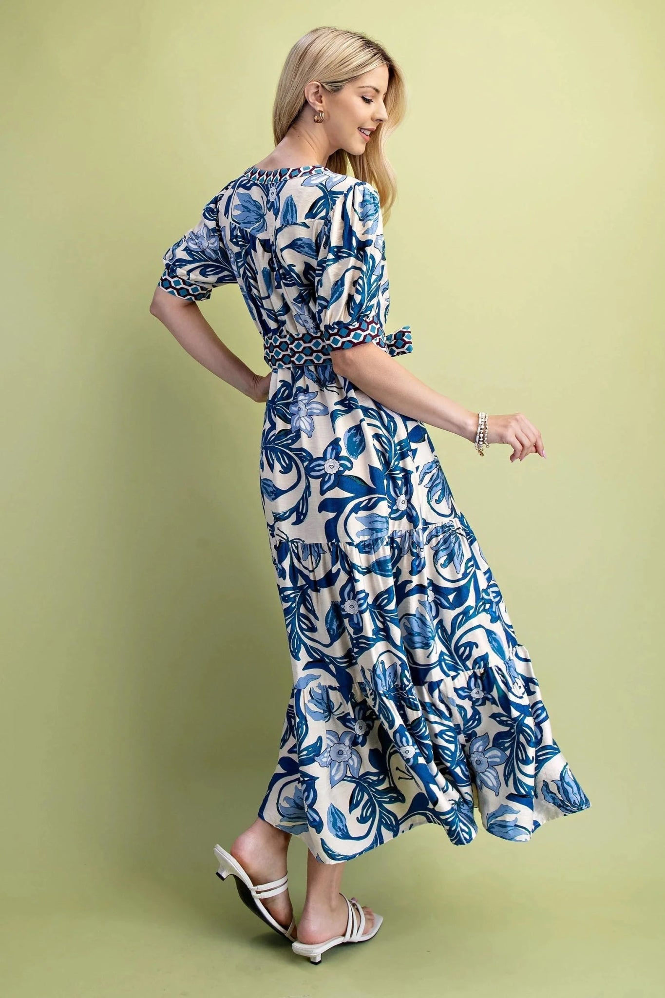 Floral Print Tiered Dress - The Posh Loft