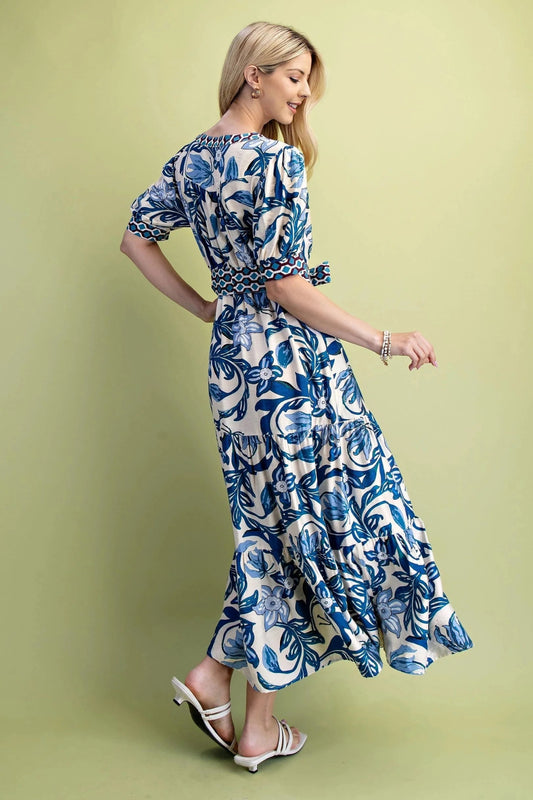 Floral Print Tiered Dress - The Posh Loft