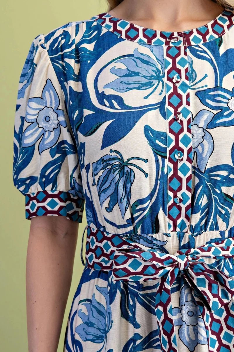 Floral Print Tiered Dress - The Posh Loft