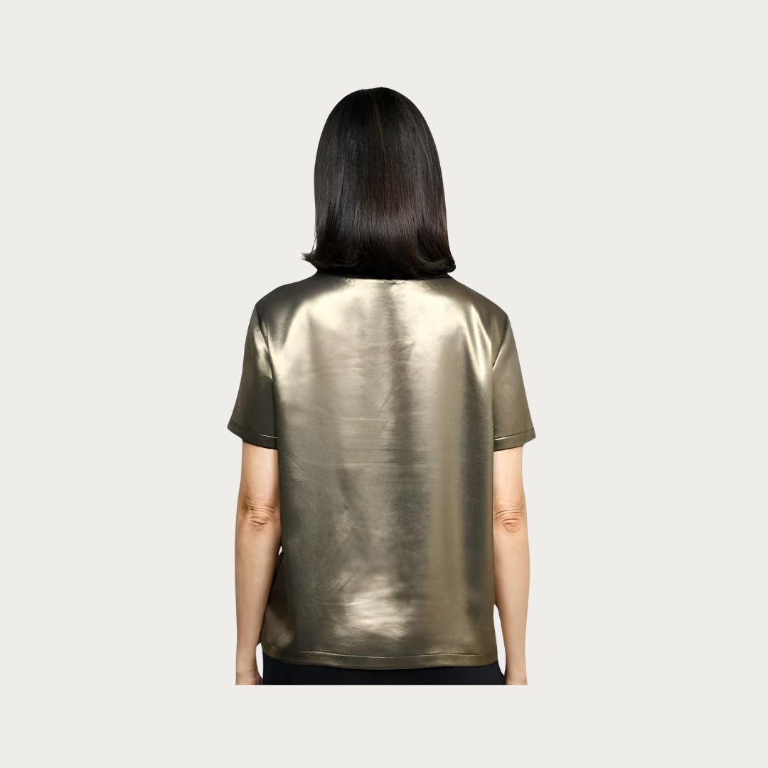 Gold Metallic Tee - The Posh Loft