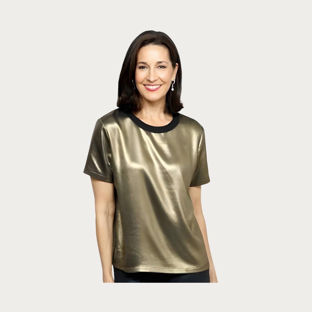 Gold Metallic Tee - The Posh Loft