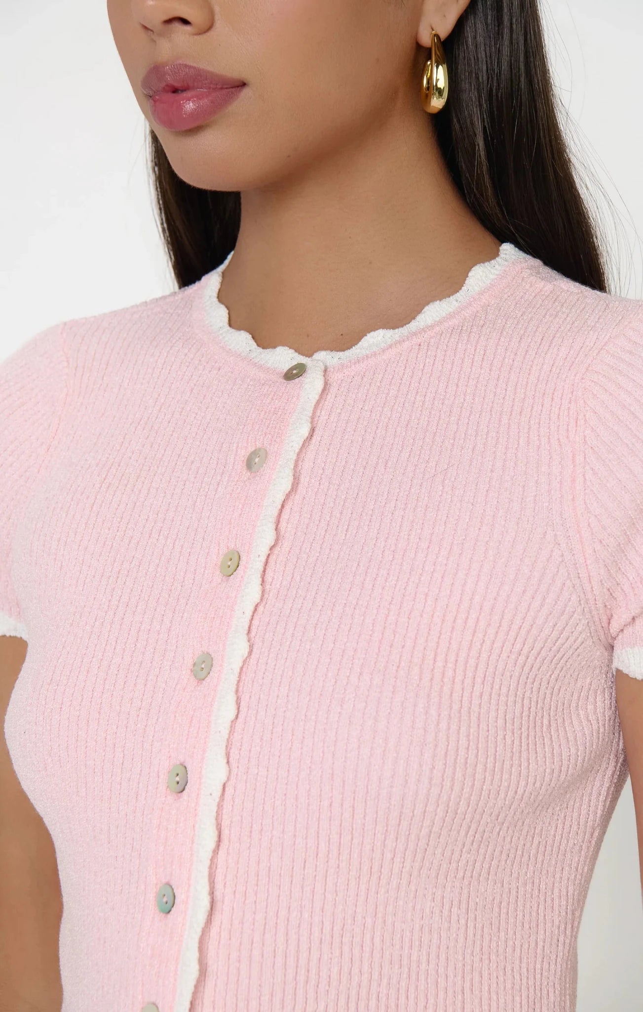 Heidi Cardigan - Taffy Pink Knit - The Posh Loft
