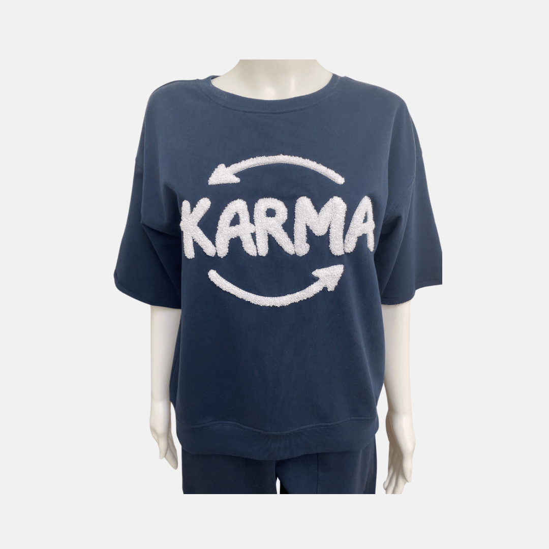 KARMA Embroidered Pullover - The Posh Loft