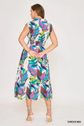 Load image into Gallery viewer, Leaf Print Collared Midi Dress - The Posh Loft
