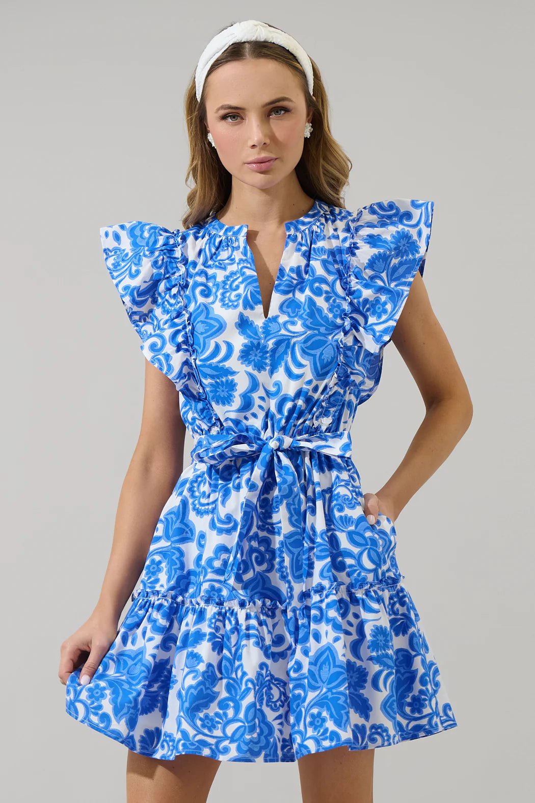 Magee Floral Ruffle Mini Dress - The Posh Loft