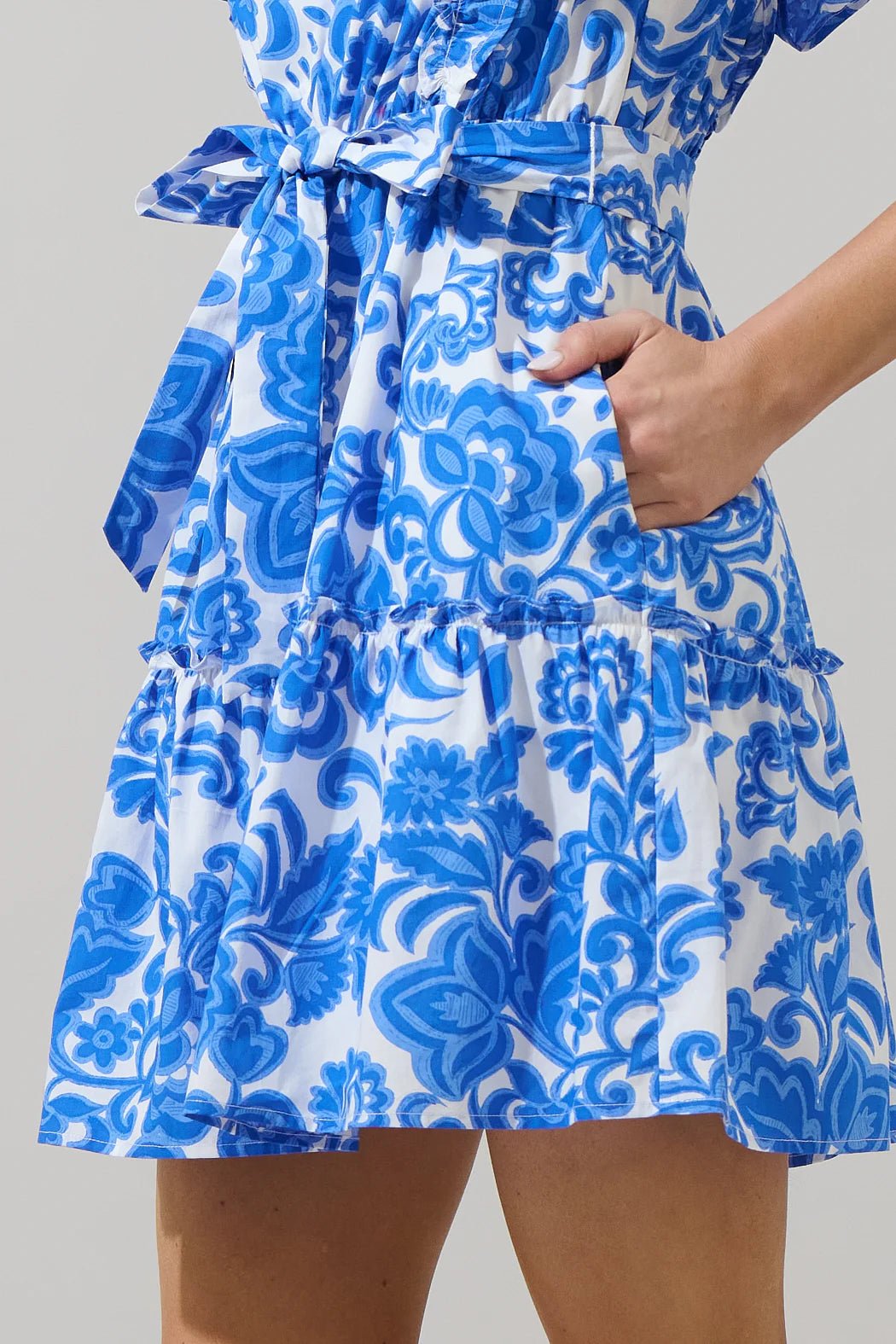 Magee Floral Ruffle Mini Dress - The Posh Loft