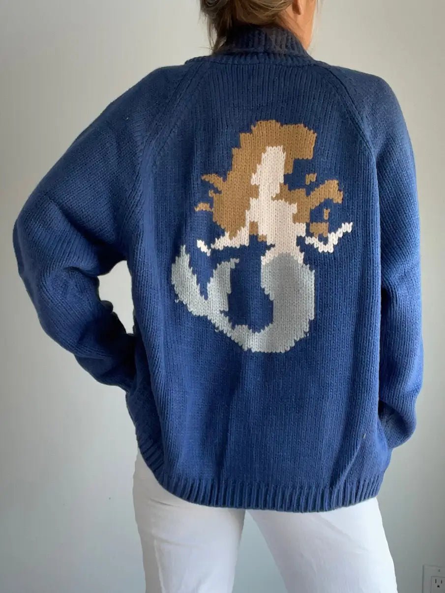 Mermaid Varsity Cardigan - The Posh Loft