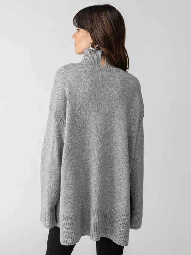 Perfect Tunic Sweater Heather Ash - The Posh Loft