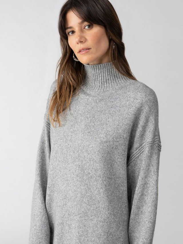 Perfect Tunic Sweater Heather Ash - The Posh Loft