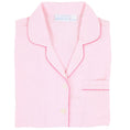 Load image into Gallery viewer, Pink Seersucker Short Sleeve Capri Pajamas - The Posh Loft
