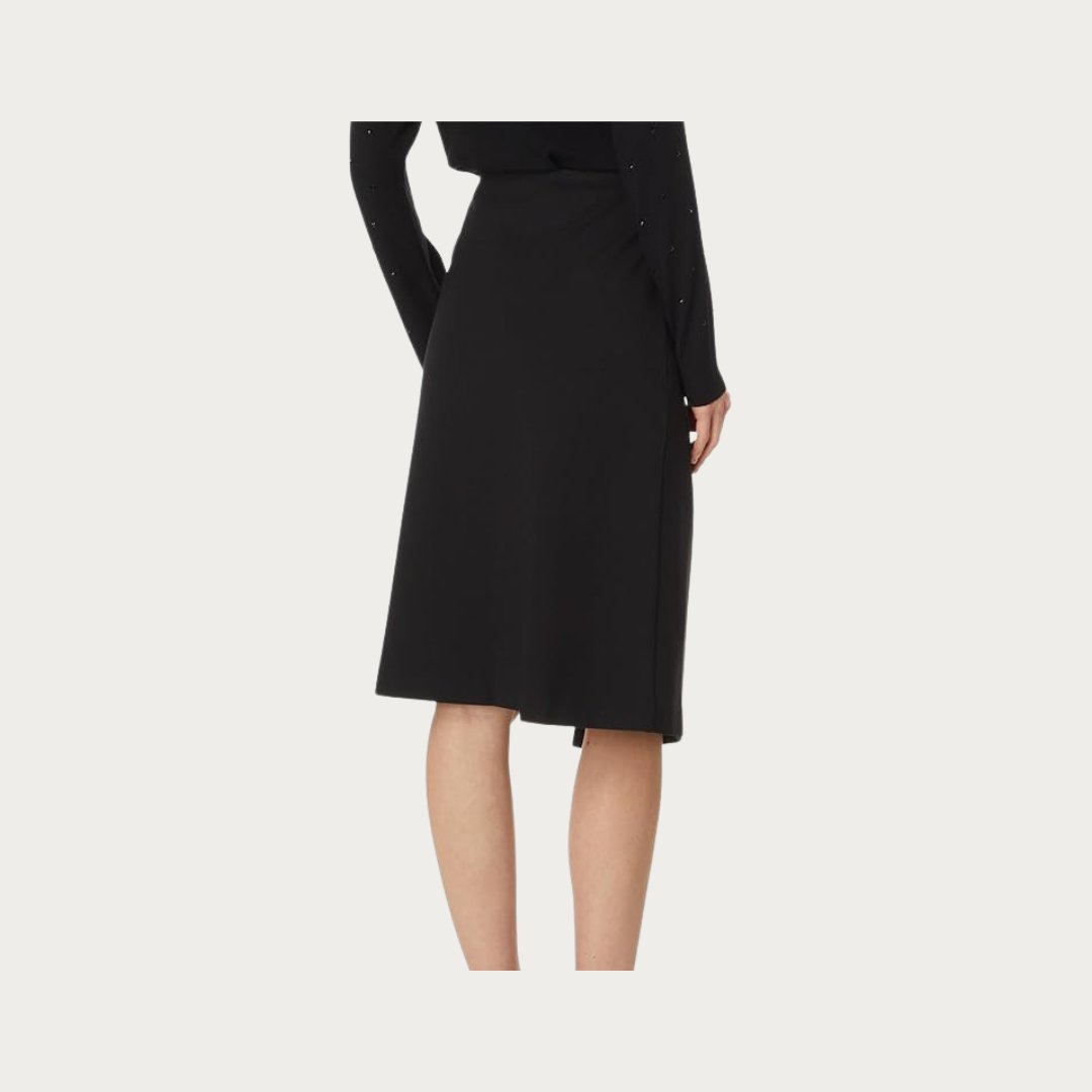 Ponte Faux Wrap Skirt - The Posh Loft