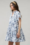 Load image into Gallery viewer, Renzo Toile Pallas Poplin Tiered Mini Dress - The Posh Loft
