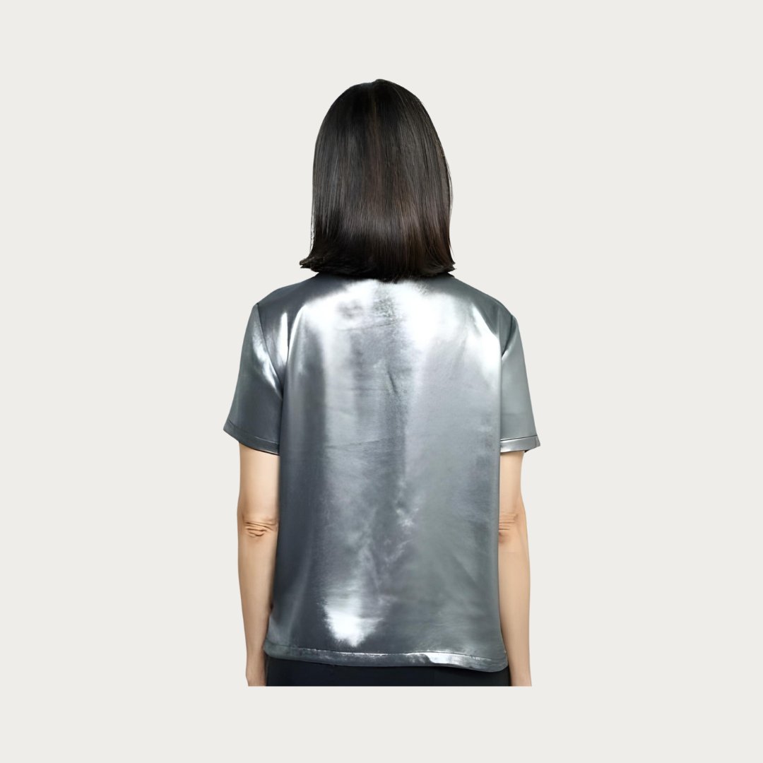 Silver Metallic Tee - The Posh Loft