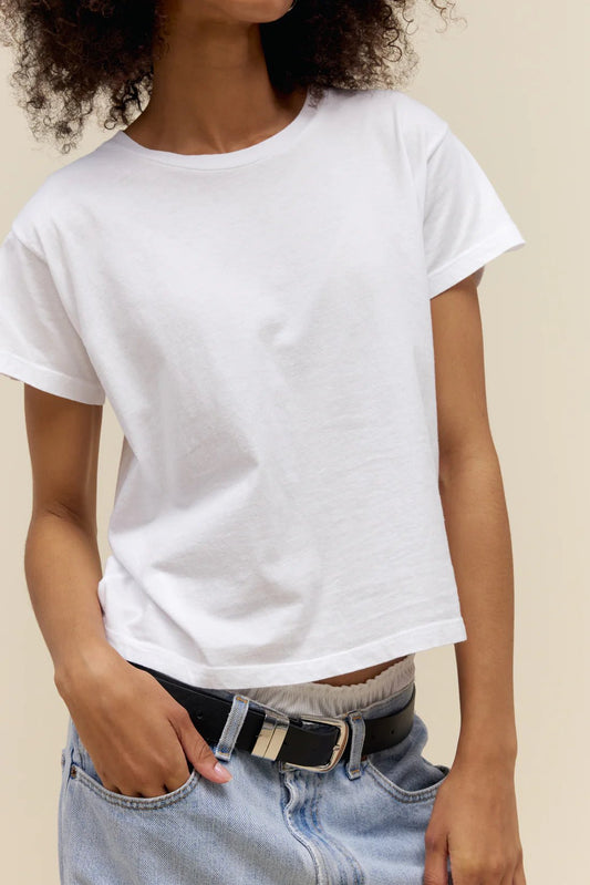 Solid Solo Tee Bleach White - The Posh Loft