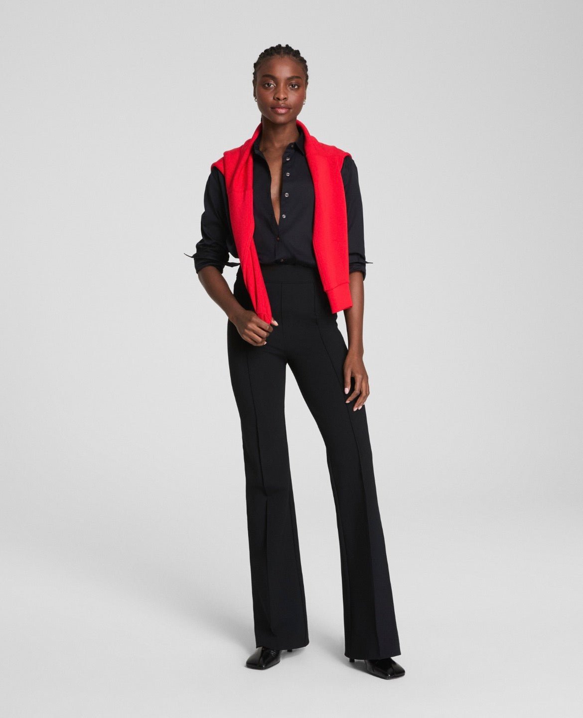 SPANX Super Smooth Perfect Fit Ponte Flare Pant PETITE - The Posh Loft