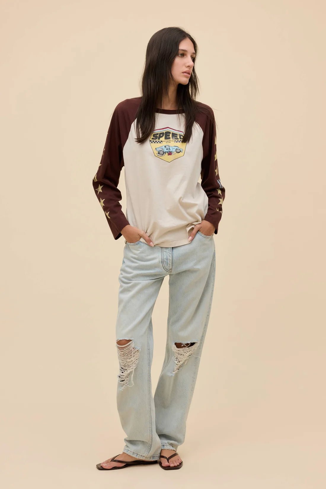 Speed Racer Oversized Raglan Long Sleeve - The Posh Loft