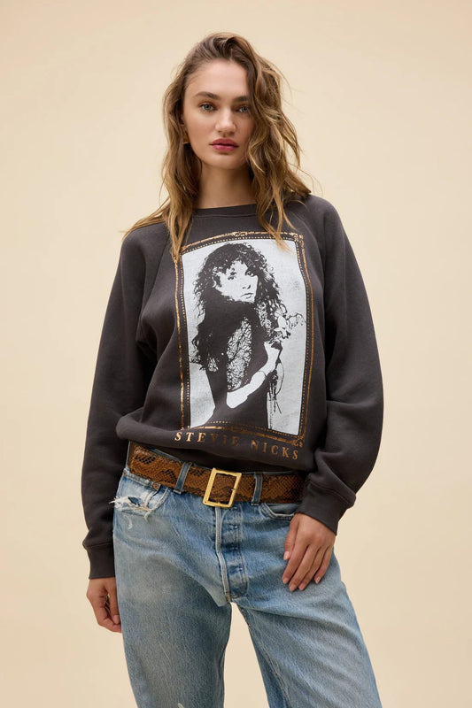 Stevie Nicks Orchid Bouquet Vintage Raglan Sweatshirt - The Posh Loft