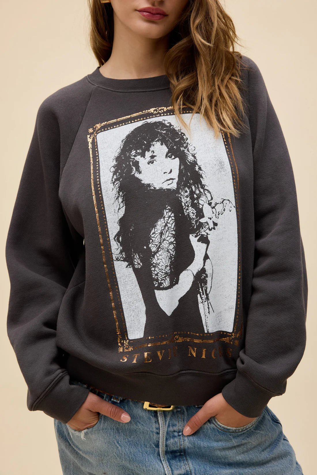 Stevie Nicks Orchid Bouquet Vintage Raglan Sweatshirt - The Posh Loft