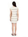 Load image into Gallery viewer, Textured Mod Mini Dress Light Oat/Black - The Posh Loft
