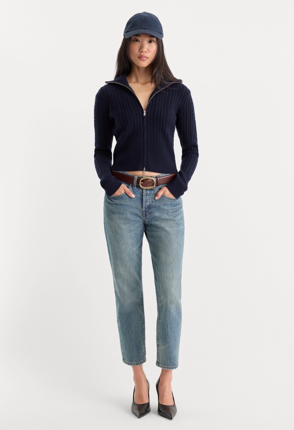 The Cable Zip Up - The Posh Loft