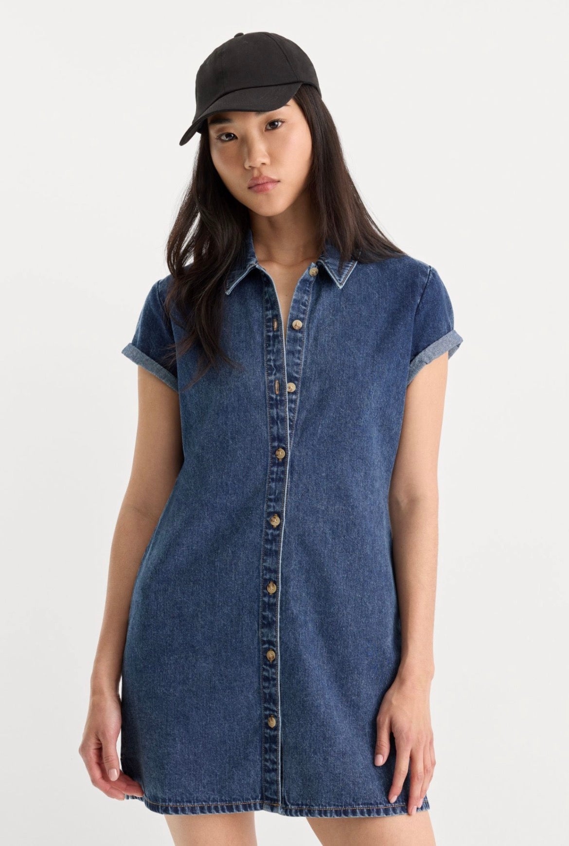 The Denim Polo Dress - The Posh Loft