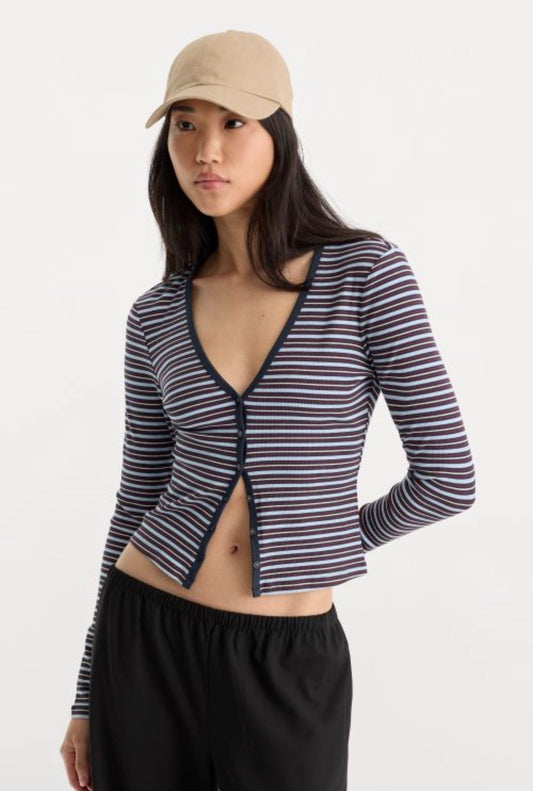 The Rib V Neck Cardigan - The Posh Loft