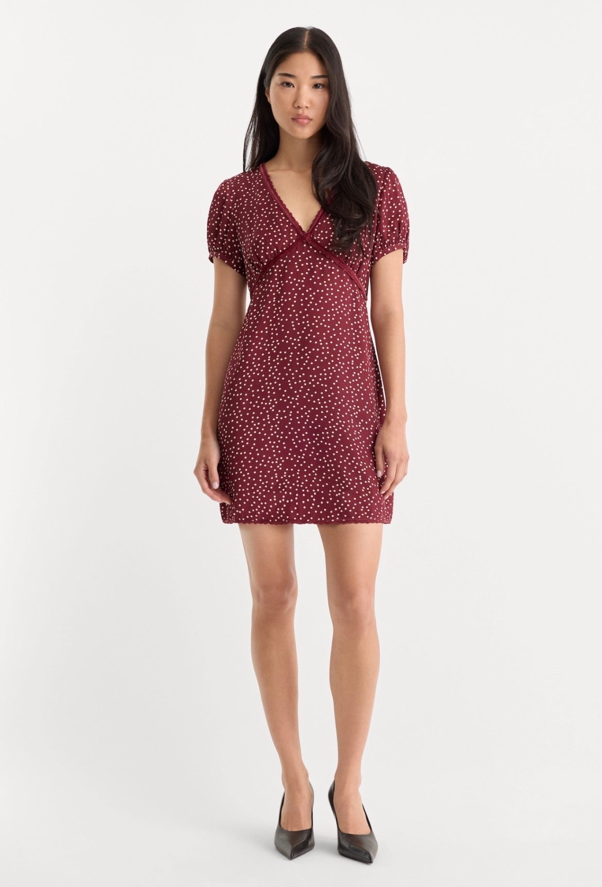 The Woven V Neck Dress - The Posh Loft
