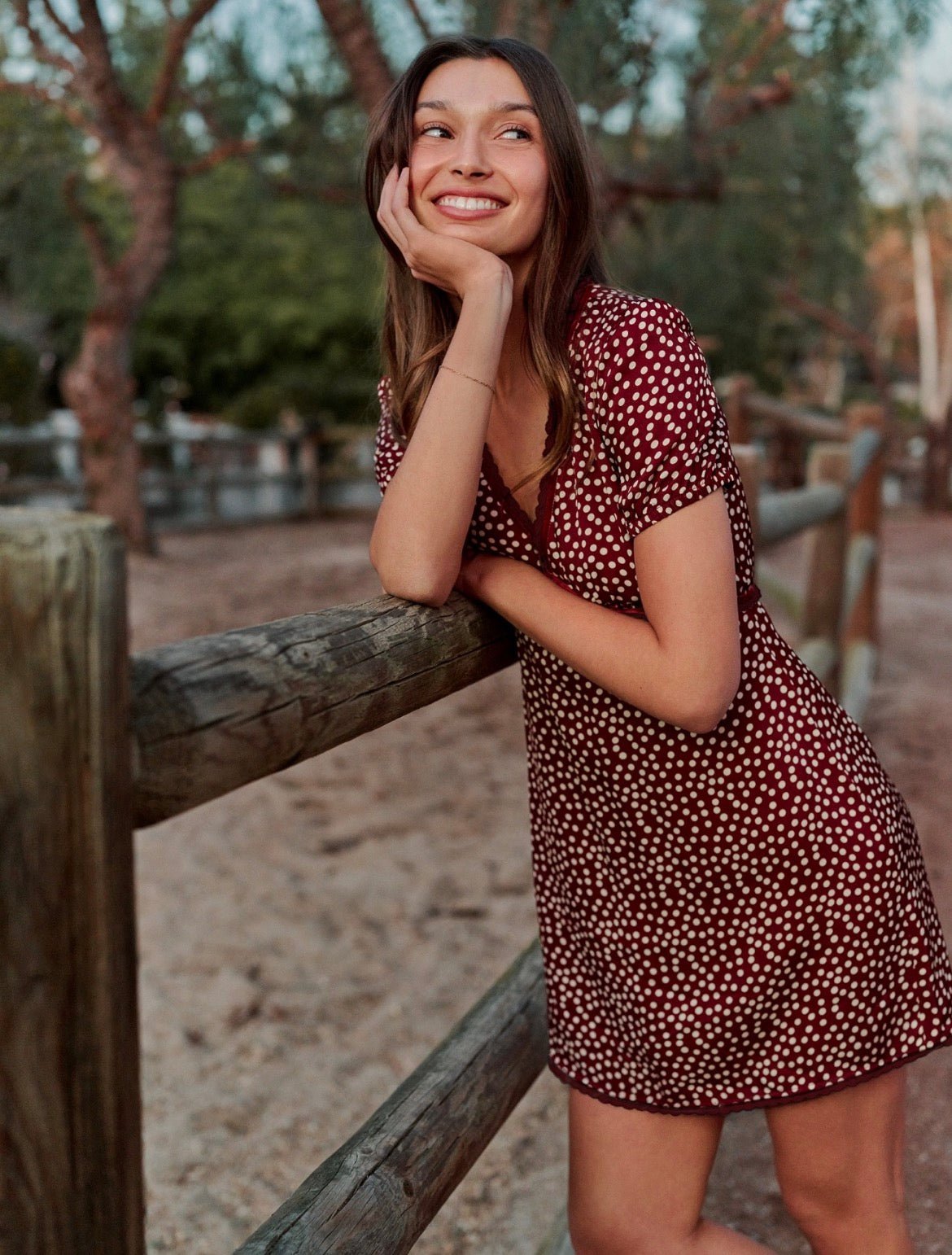 The Woven V Neck Dress - The Posh Loft