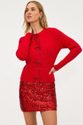 Load image into Gallery viewer, Trixie Skirt in Hot Red Sequin - The Posh Loft
