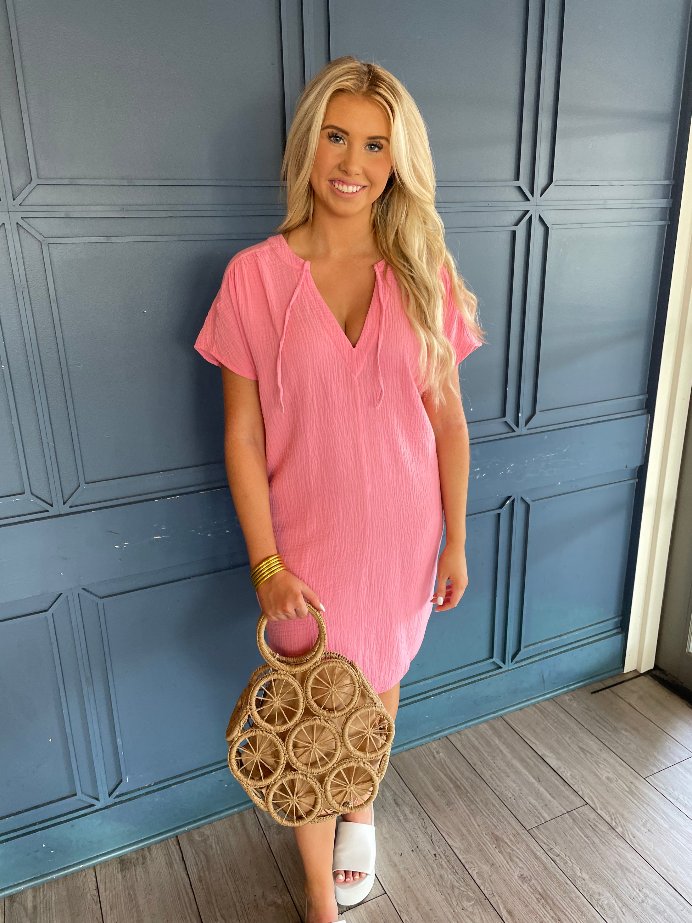 Split Neck Dress – The Posh Loft Split Neck Dress – The Posh Loft
