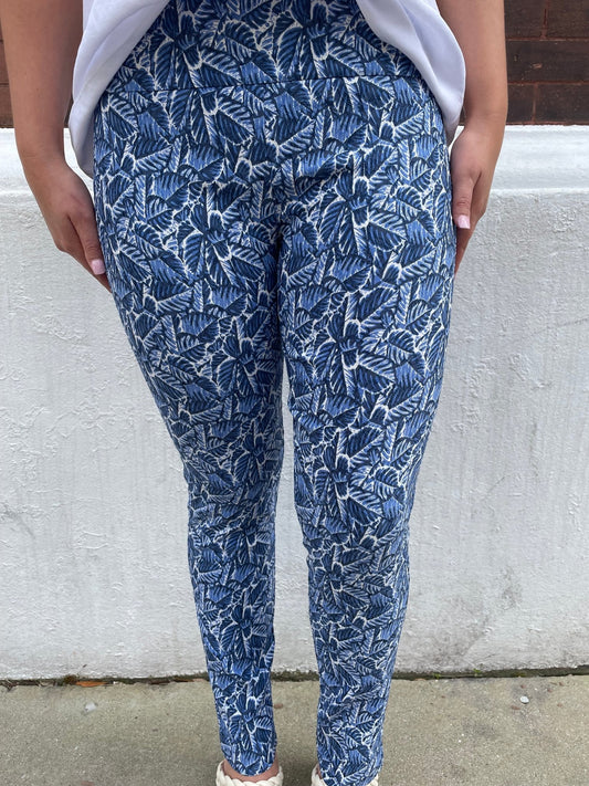 Control Stretch Patterned Pants - The Posh Loft