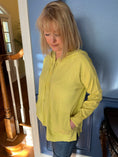 Load image into Gallery viewer, Hooded Three Button Cashmere/Cotton Sweater - The Posh Loft
