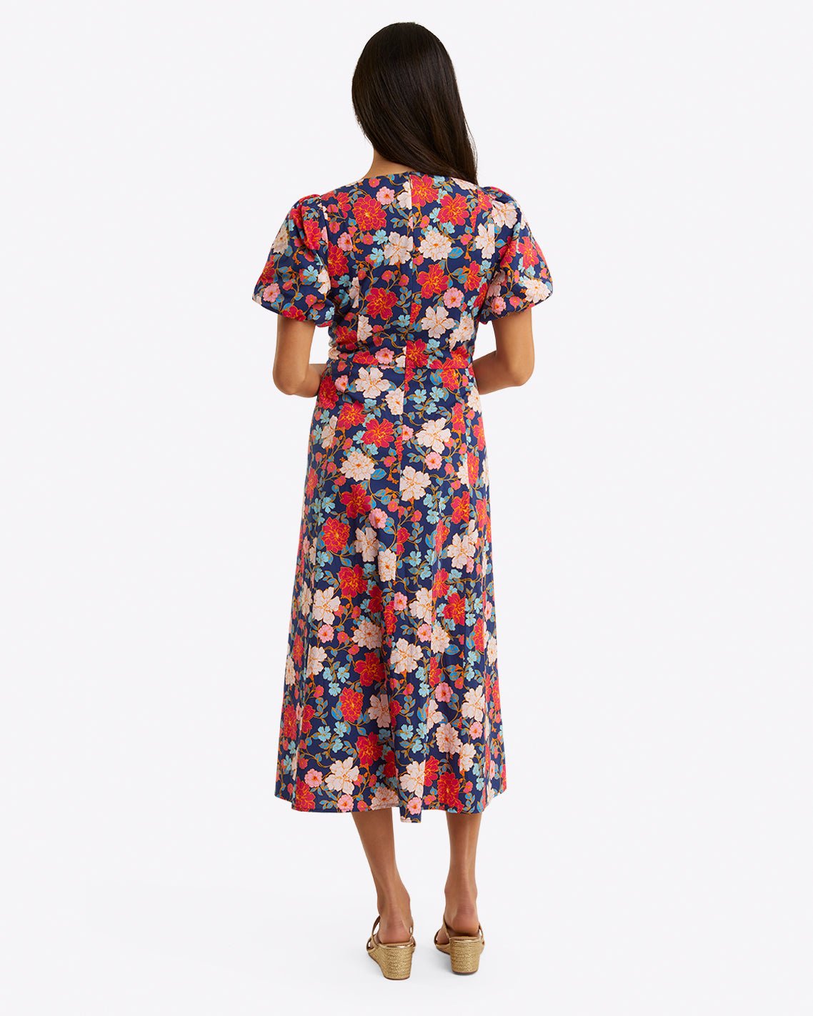 the loft midi dress NWT The Loft Floral MIDI Dress Size 4