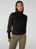 Load image into Gallery viewer, On My Mind Mesh Sleeve Top - The Posh Loft
