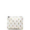 Load image into Gallery viewer, Small White Pineapple Royale Pouch in Gold - The Posh Loft
