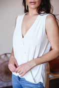 Load image into Gallery viewer, The Everyday Surplice Tank Ivory - The Posh Loft
